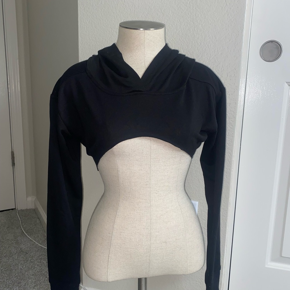 Cropped black sweater